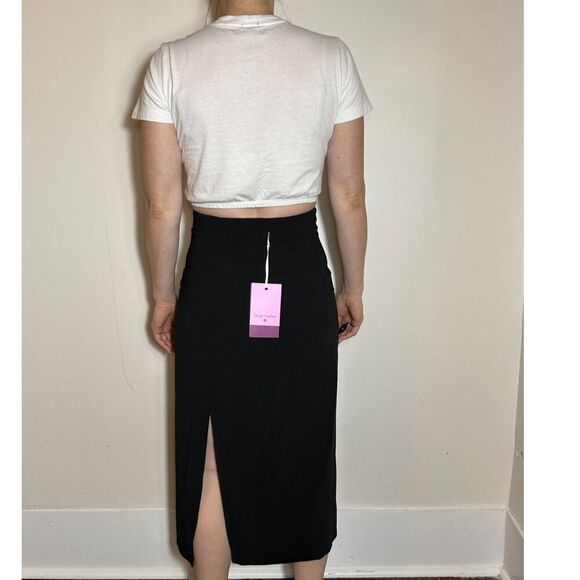 Sergio Hudson x Target Black Midi Skirt with Slit Size Small NWT! - Picture 2 of 3